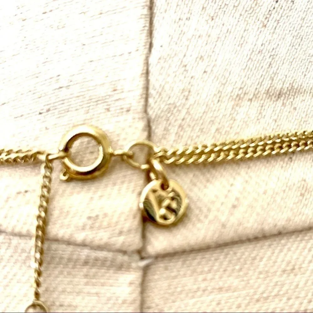 Victoria Secret gold tone necklace & bracelet set